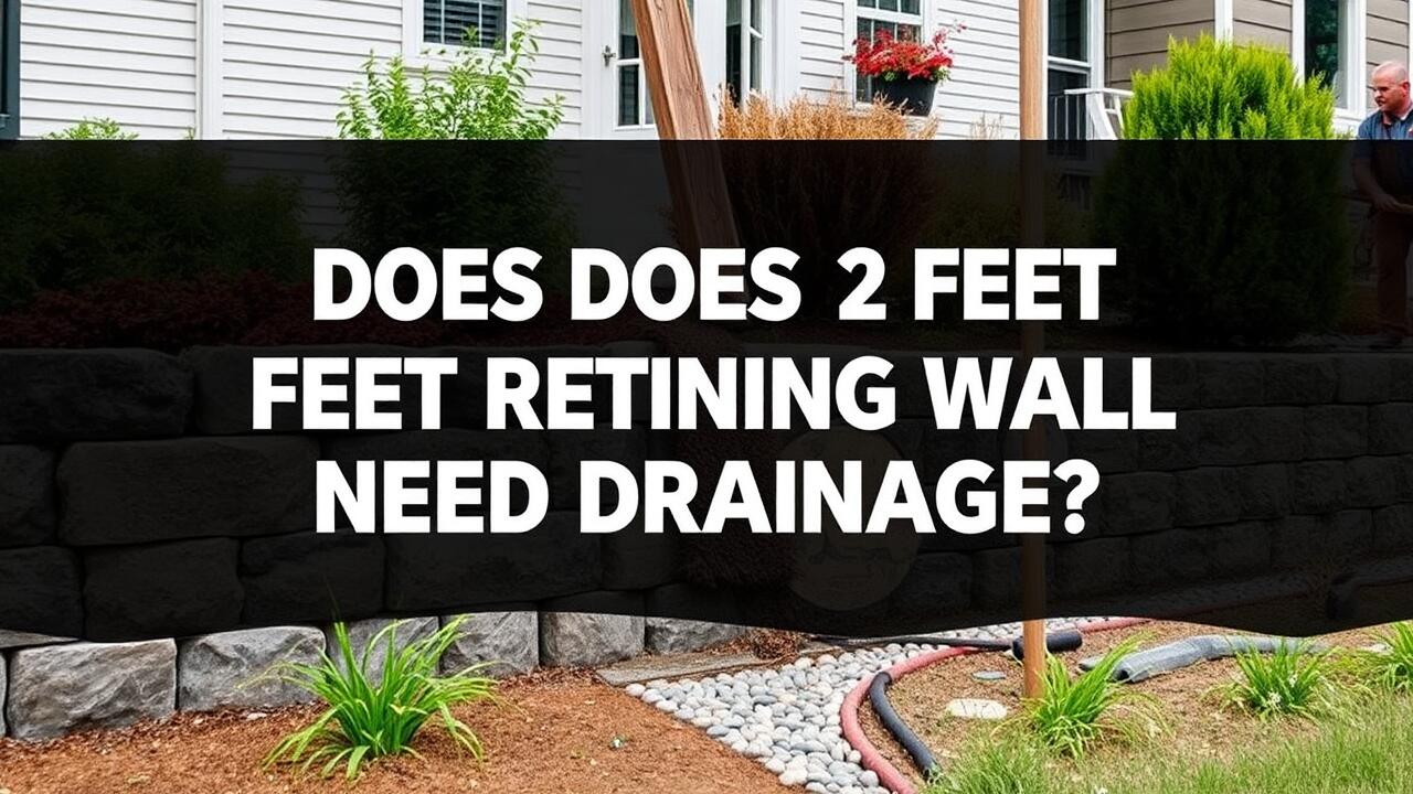 Does a 2 foot retaining wall need drainage?