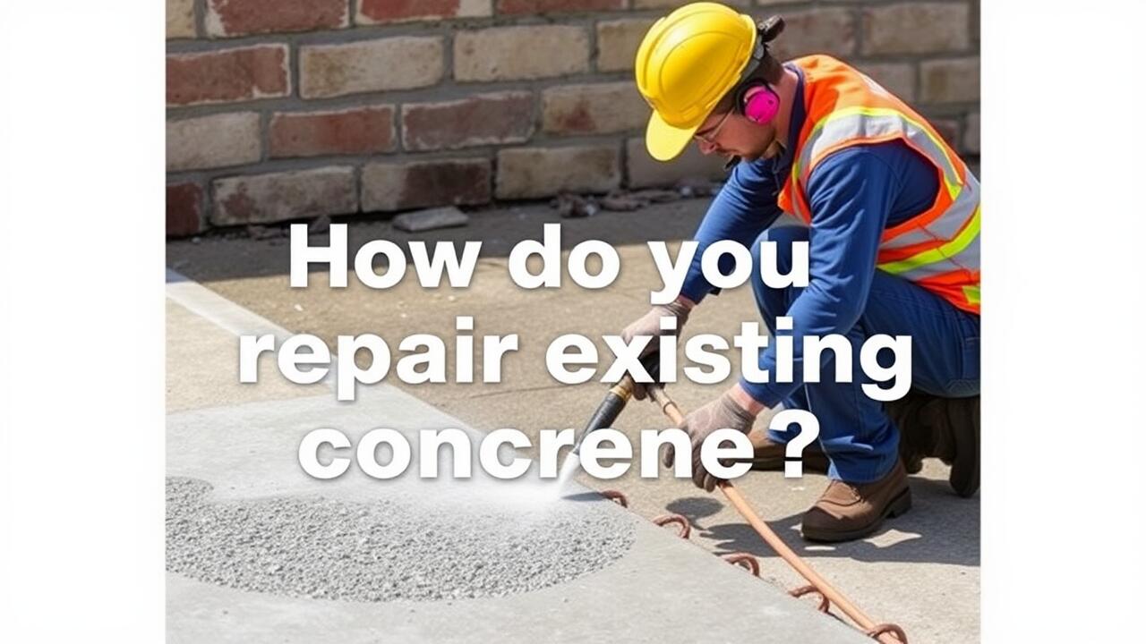 How do you repair existing concrete?