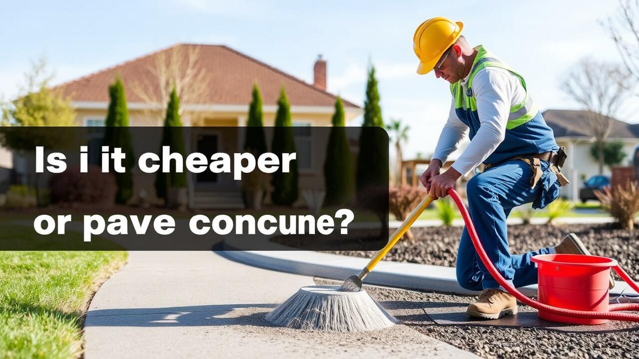 Is it cheaper to pave or pour concrete?