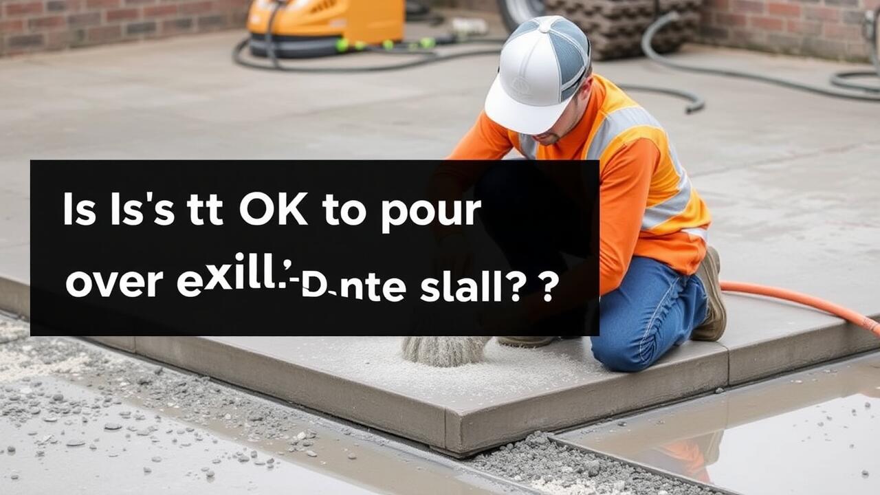 Is it OK to pour concrete over existing concrete slab?